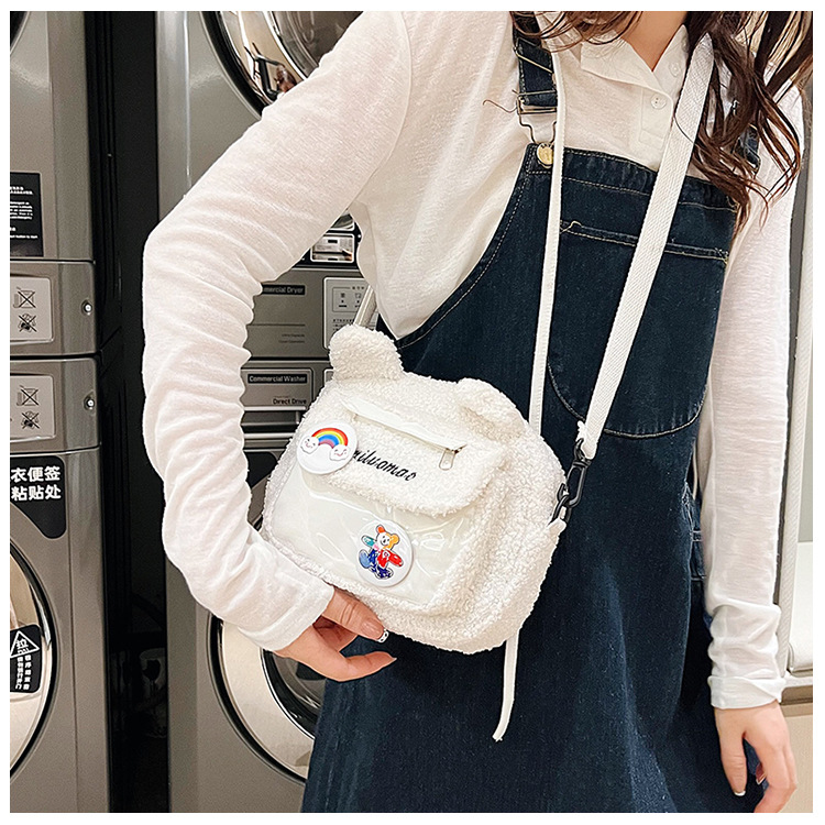 2022 Autumn and winter Edition Japanese cute plush bear bag, new Instagram cartoon student crossbody bag and single-shoulder bag undefined