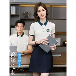 夏季工作服定 制工衣polo衫短袖印字t恤文化衫订 做衣服装印logo