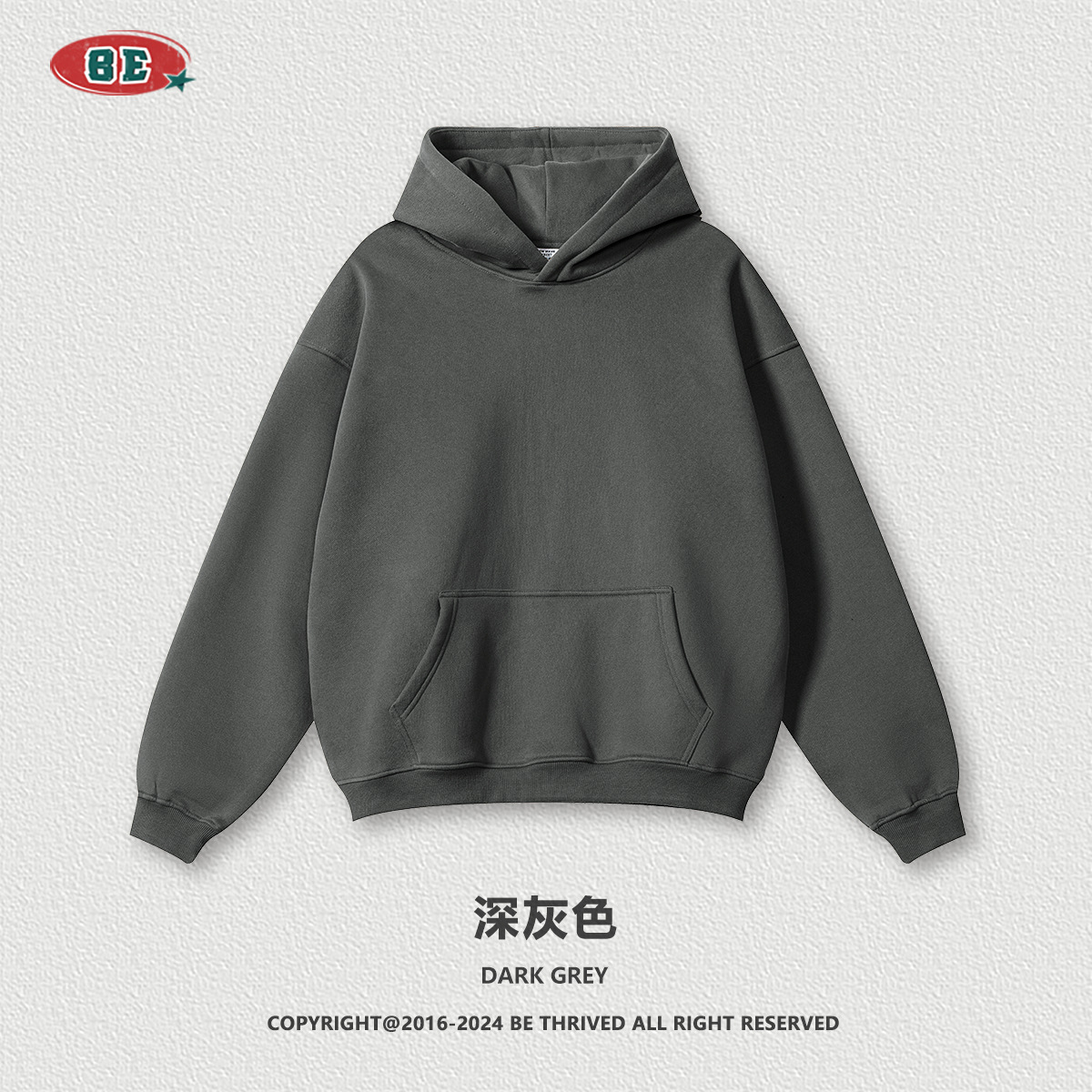 Be Hombres| 2025 invierno marca de moda americana de color sólido con camiseta encapuchada de terciopelo suelta chaqueta pantalones cortos set hombre