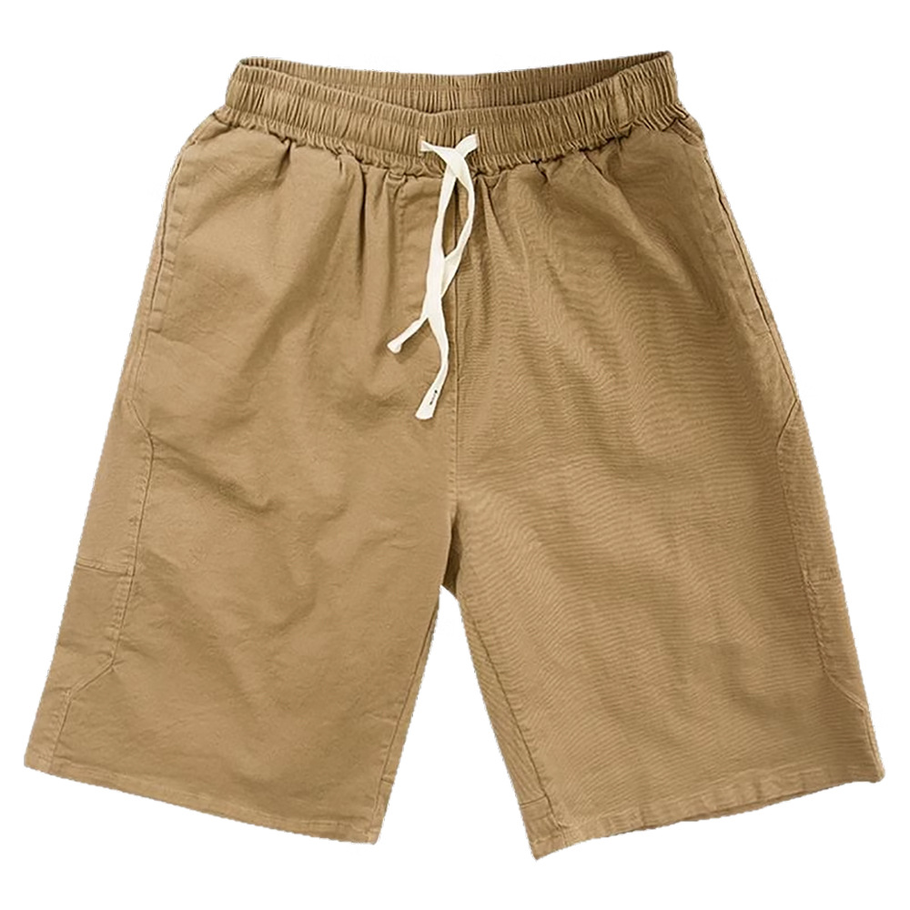 Pure Cotton Shorts Men's Summer Outer Wear Thin Loose Straight Men's Pants Tooling Beach Pants Sports Pants Casual Pants