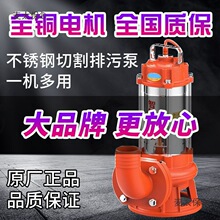 人民304不锈钢切割式泥浆吸泥全铜强力吸粪泵380v三相污水麦太保