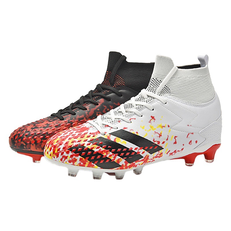 2022 transfronterizos nuevos zapatos de fútbol FGTF para hombres transpirable de alto top largo y corto de uñas zapatos de fútbol hierba zapatos de entrenamiento