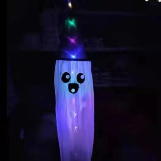 Amazon nuevo sombrero de hilo LED decoración de Halloween sombrero colgante sombrero fantasma sombrero de hilo