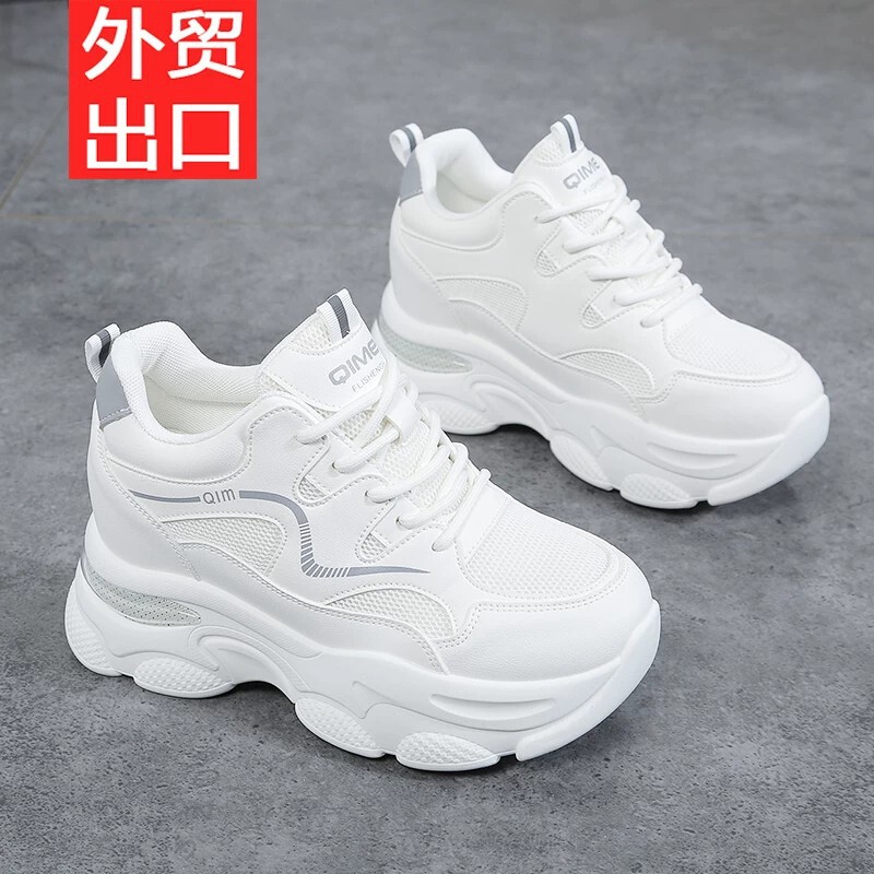 Limited-size genuine leather sports casual shoes for women, 2026 spring new fashion versatile breathable mesh height-increasing women's shoes Limited-size genuine leather sports casual shoes for women, 2026 spring new fashion versatile breathable mesh height-increasing women's shoes