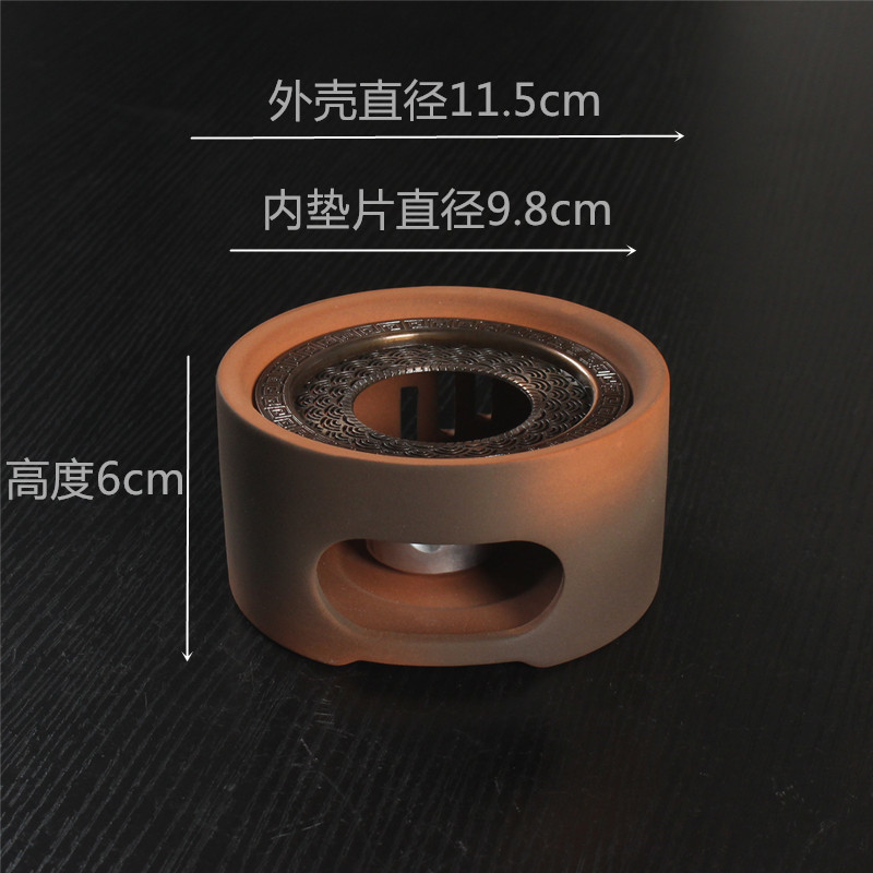 Vela de estilo japonés tetera calentador de té base tetera doméstica calefacción calentador de té Kung Fu ceremonia del té cero con calentador de té caliente