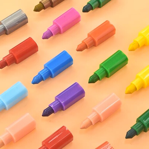 Creative Building Blocks, Connectable and Colorable Pencils, 12 Colors, Square, Detachable, Doodle Pens, Children's Color-Filling Pens, Stationery Wholesale