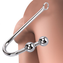 情趣用品SM金属肛钩双球长钩后庭肛门扩张阴钩成人玩具厂家直供