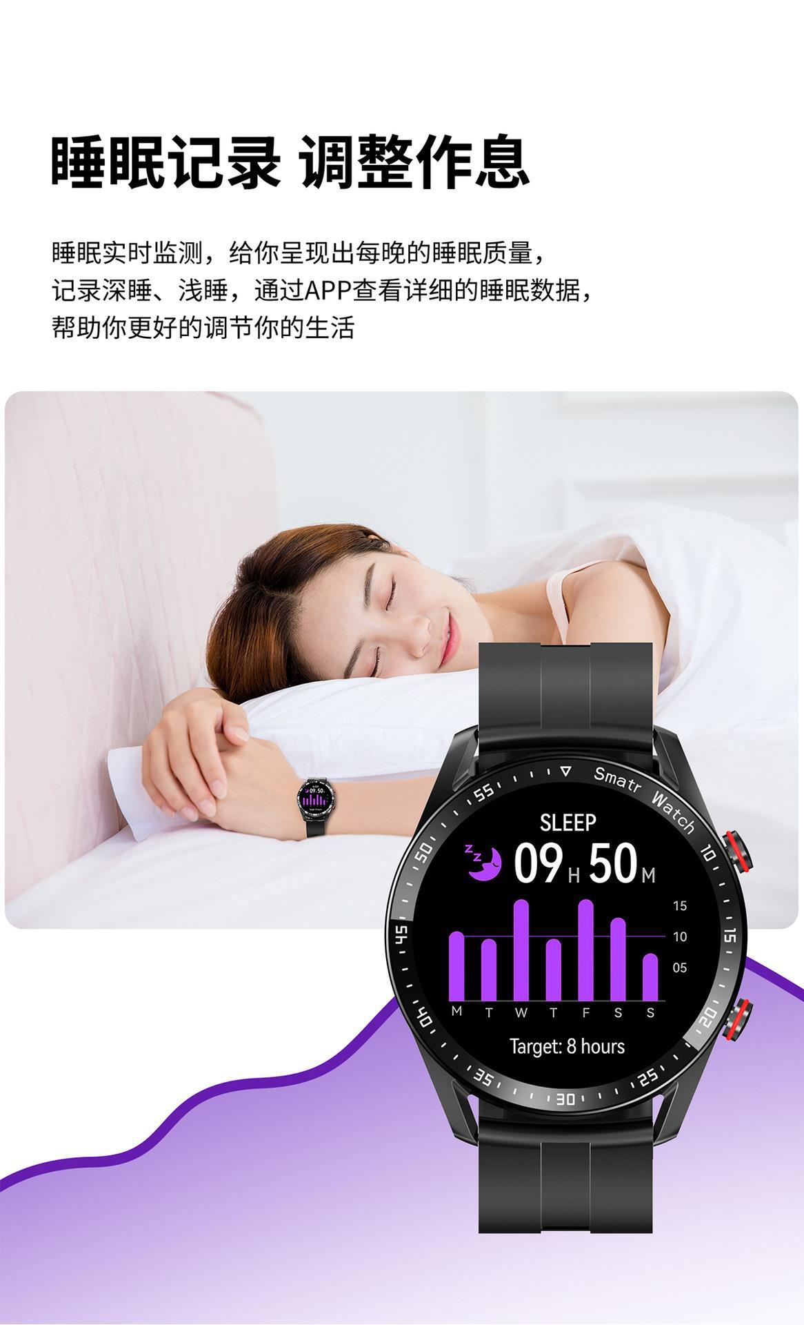 HW20智能手表ECG+PPG商务不锈钢表带蓝牙通话智能手表防水I9详情14