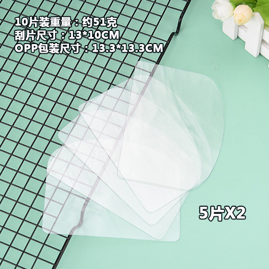5点セット多機能スクレーパー、ライスロールスクレーパー、PET透明ソフトスクレーパー、キッチン生地スクレーパー、食品グレードベーキングナイフ|undefined