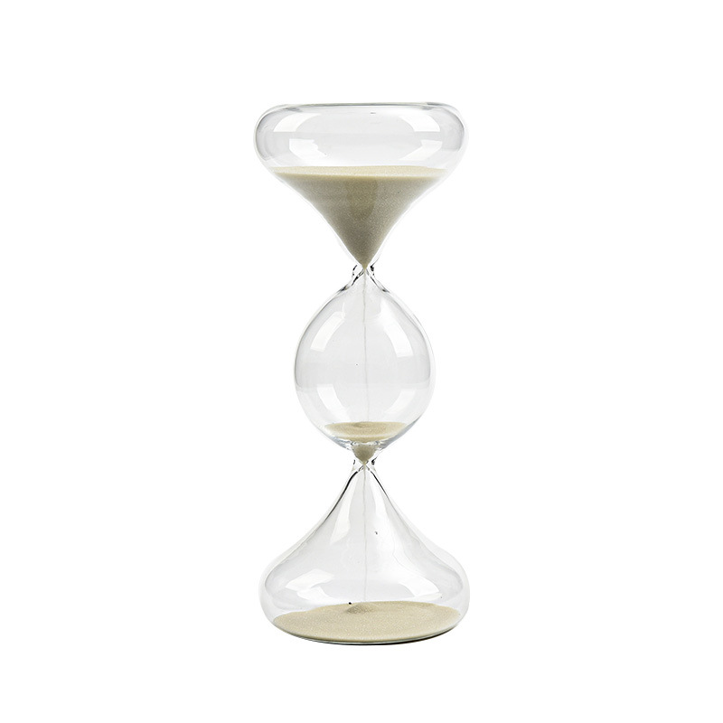 Reloj de arena de vidrio creativo de tres capas de geometría reloj de arena cronometrador de decoración de hogar nórdico al por mayor fábrica image 5
