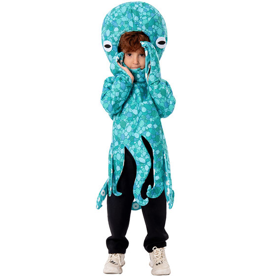 Halloween ocean funny costume animal cos octopus children's campus festival party stage performance clothing