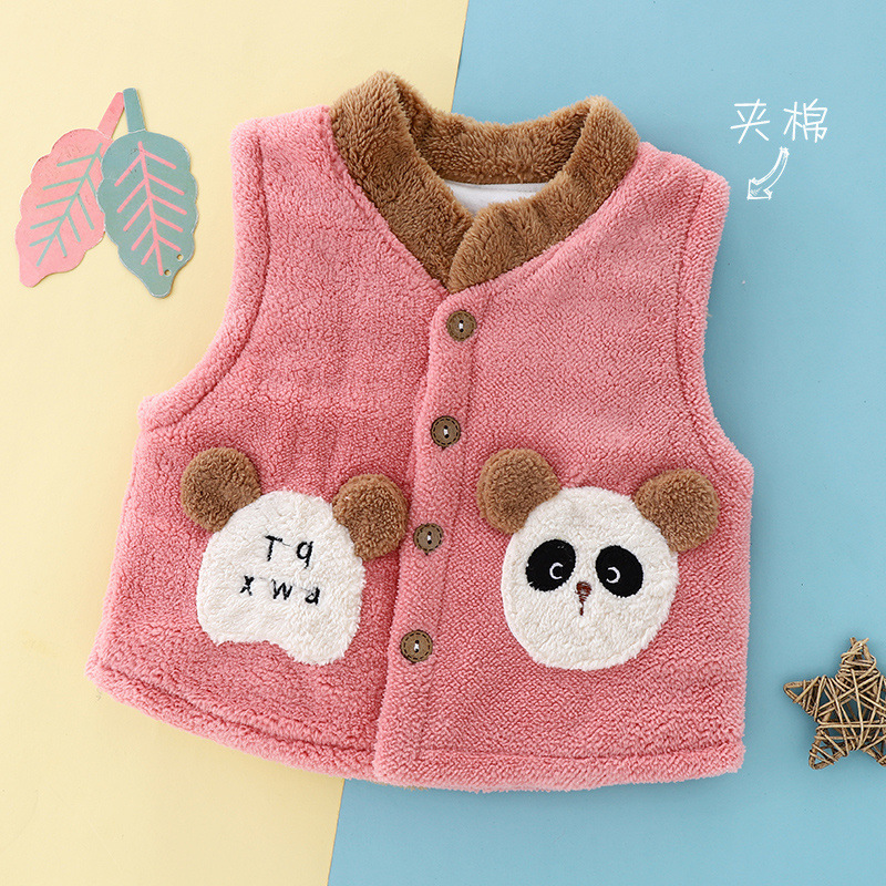 밝은 핑크색 조끼