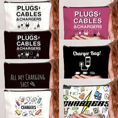 国境を越えたAmazonの人気の楽しい充電と保管大容量防水リネンジッパーポータブルプリント化粧品バッグ