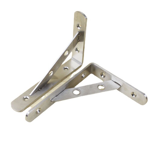 Jinrongda thickened stainless steel triangle bracket partition fixed frame wooden support bracket bookcase bracket wholesale