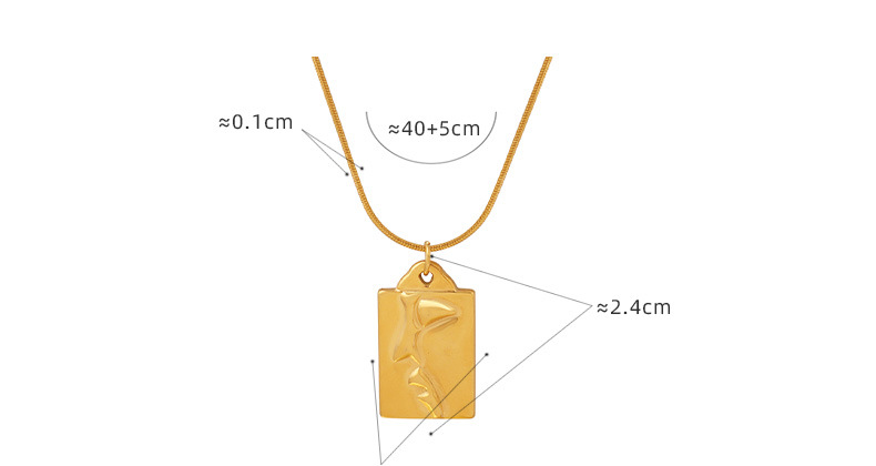 Fashion Portrait Titanium Steel Plating Pendant Necklace 1 Piece