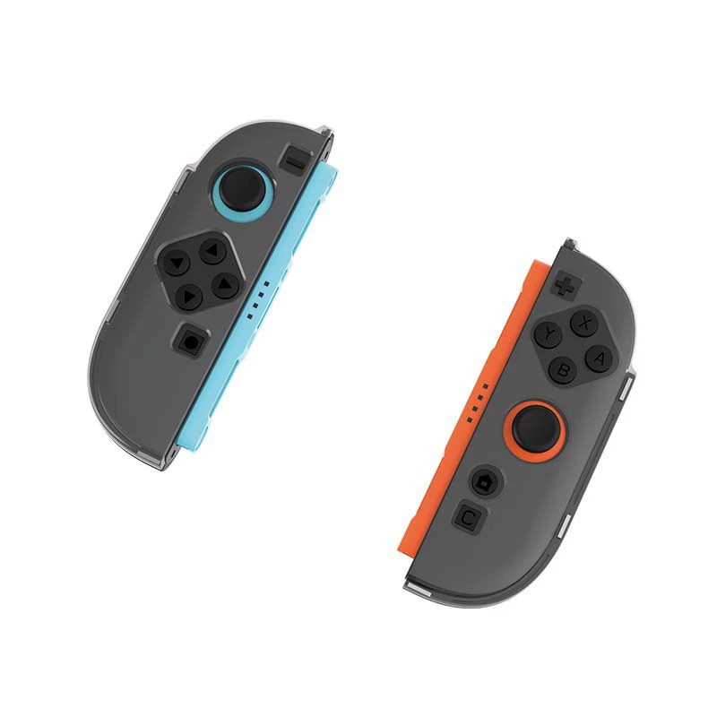 Чехол-корпус для левого и правого рукоятки Switch2 второго поколения, кристаллический разъёмный корпус для NS2, магнитный ПК-чехол, прозрачный