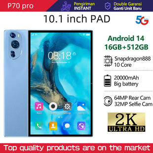 Cross-border new 10.1-inch smart tablet 16 512GB cross-border full screen call pre-installed Google three-piece set