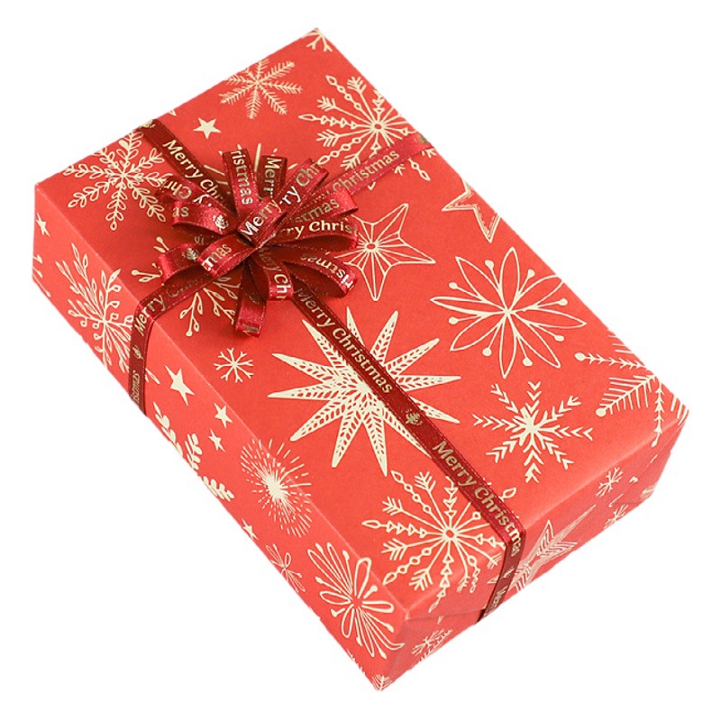 Festival de Navidad creativo regalo de Nochebuena caja de regalo papel de embalaje de dibujos animados lindo papel de embalaje Kraft