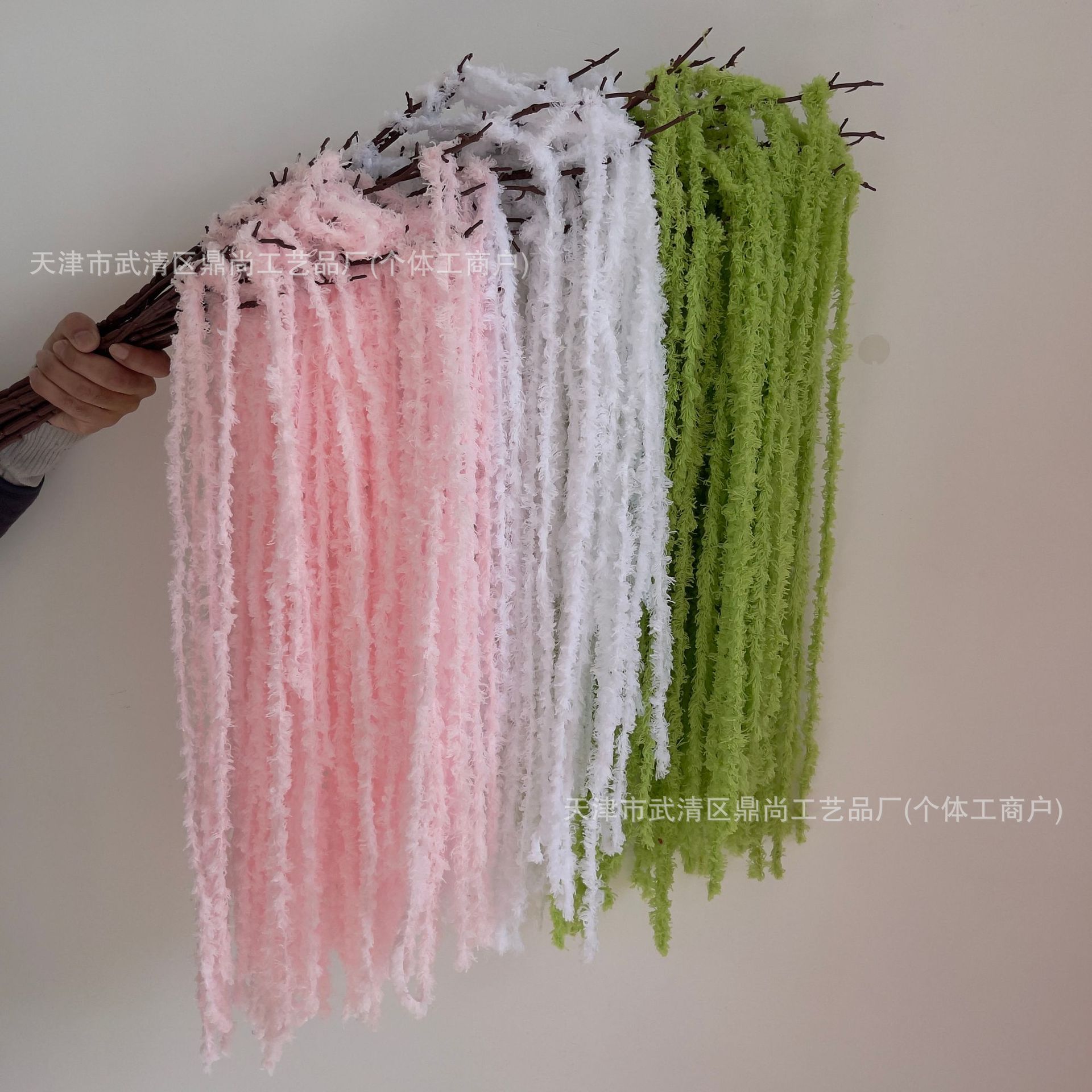 Wool hanging rice artificial flower wedding flower arrangement ceiling decoration modeling soft soft soft soft tassel small flower wholesale