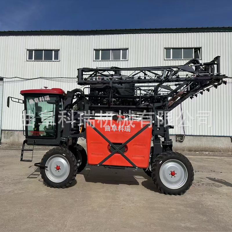 座驾可升降四轮打药机 液压折叠蔬菜喷雾机 农作物玉米大豆打药车