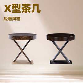 轻奢边几烤漆不锈钢行李架ins角几新中式卧室床头柜沙发轻奢风