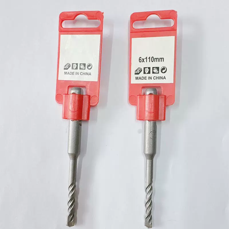 一字冲击电锤钻头穿墙圆柄两坑两槽方柄四坑混凝土水泥墙壁打孔钻