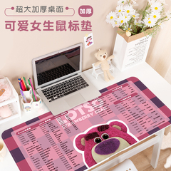 Popular Hot Selling Strawberry Bear Fast Keyboard Mat Large Non-Slip Office Desk Mat Computer Laptop Mouse Pad