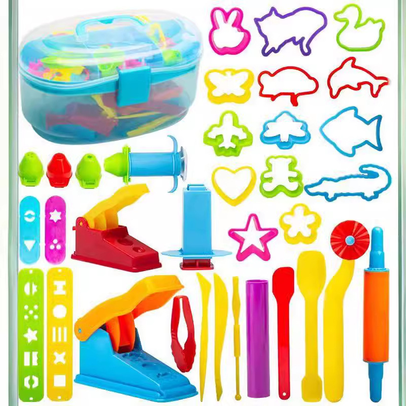 Casa de juegos para niños pequeño juguete de arcilla de color pequeño molde animal herramienta de impresión juguete de múltiples piezas pequeños accesorios máquina de fideos