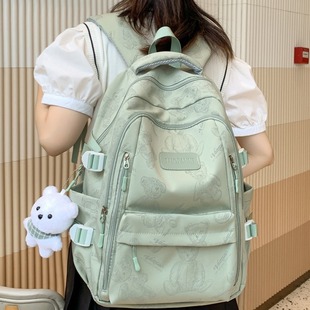New backpack women's ins high-looking schoolbag high school and junior high school students Women's large capacity backpack simple casual
