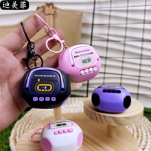 怀旧复古录音机钥匙扣可爱卡通迷你音响发声小玩具学生挂件小礼品