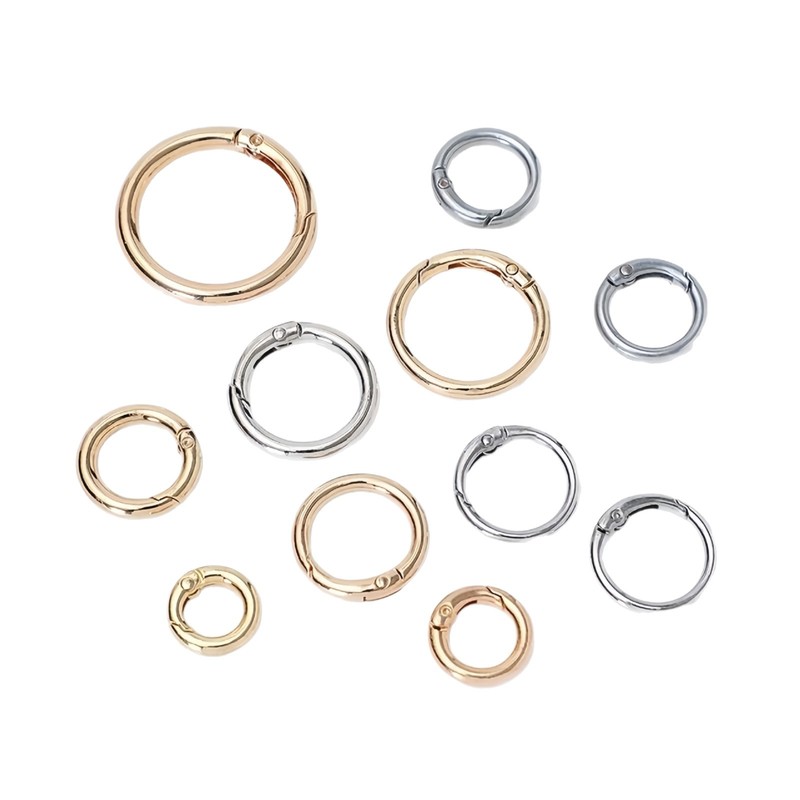 メーカー在庫卸売カラーペイント金属スプリングリングオープンキーホルダーバッグバックルハードウェアアクセサリー|undefined