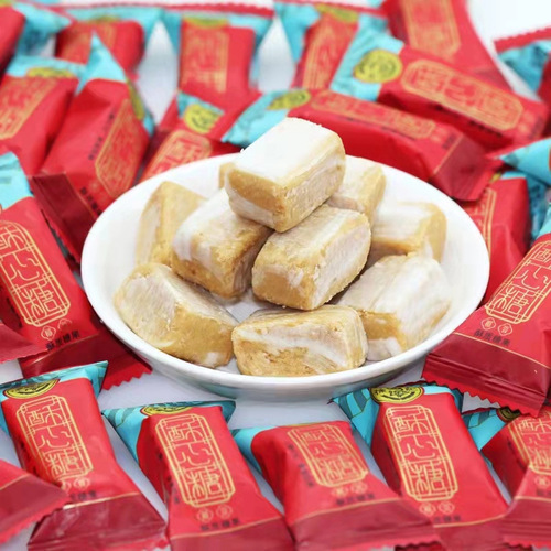 Xu Fu Kee white peach flavor sandwich cotton 500g sugar in bulk wedding candy wedding candy wholesale soft candy snacks