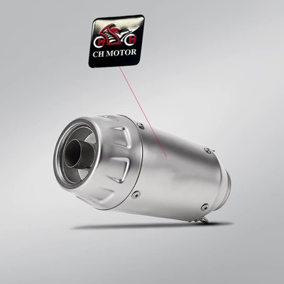 Motorcycle Modified Universal Exhaust Exhaust pipe - b-titanium-color-short-style-51mm