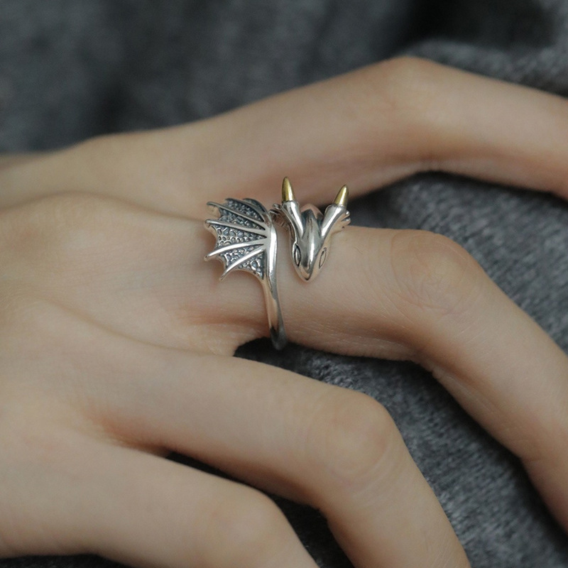 Daily Occasion Copper Material Hip-hop Retro Dragon Copper Rings