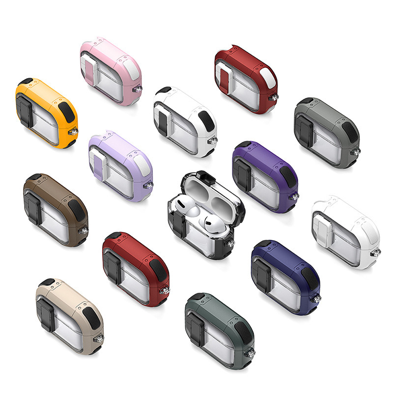 AirpodsPro Bluetooth ヘッドセット保護ケース、AirPods4 半透明ポータブルヘッドセットケース、クロスボーダーに適しています。|undefined