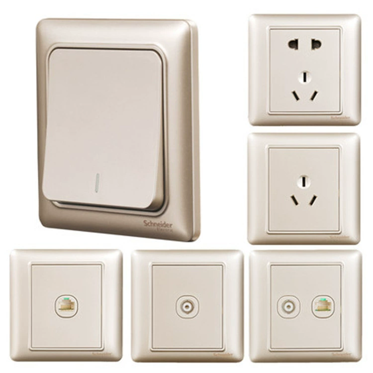 Ruiyi switch gold -color power panel 86 switch socket wall socket other Ruiyi 11 gold 1