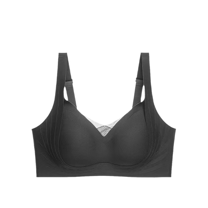 Ropa interior sin costuras Pecho grande de las mujeres Pecho pequeño Push Up Summer Thin Ajustable Colección de pecho Anti-sagging Sujetador deportivo