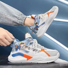 Men's Shoes for Autumn/Winter: Leather-Upper, Waterproof, High-Top Sports & Casual Style — Soft-Soled Sneakers Perfect for Students, Basketball, and Running