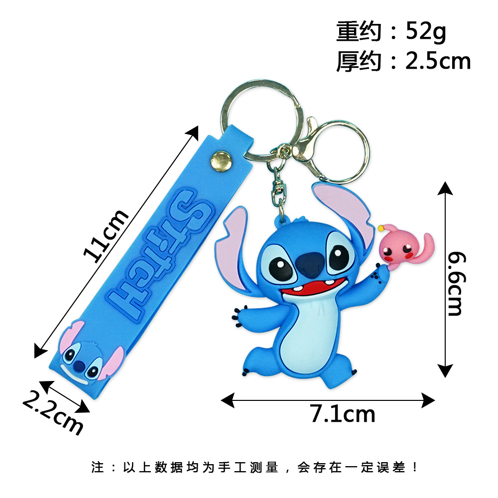 Llavero de caricatura Stitch resinado, colgante adorable para pareja, regalo festivo.