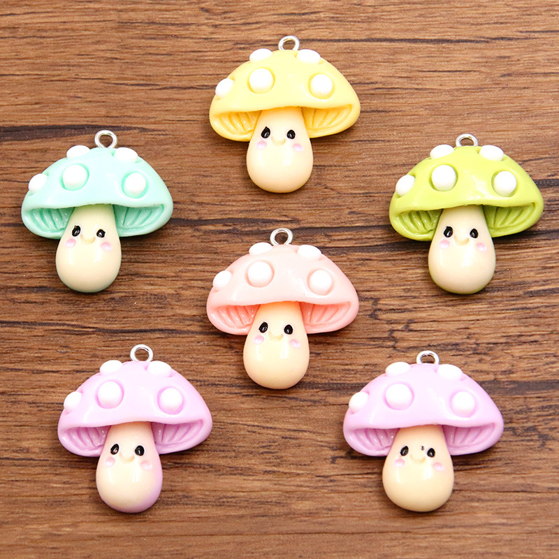 Cute pendant, bag, purse, mobile phone, necklace, accessory, 5 colors, 25×29mm, DIY