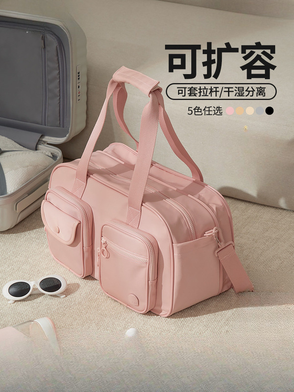 Ajie Travel Bag Women's Short-Distance Lightweight Large-Capacity Luggage Bag Satchel Travel Storage Fitness Suitcase Additional Bag