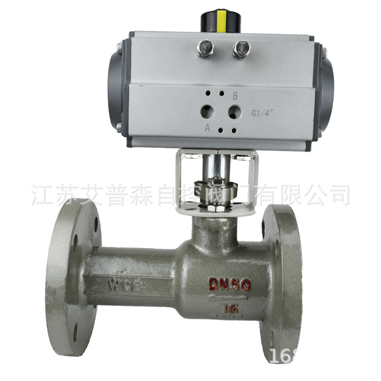 艾普森气动一体式高温球阀/Q641M-16气动一体式高温法兰球阀