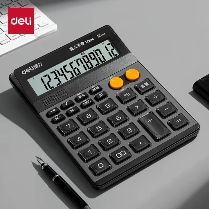 Коллекция Deli Calculator по финансам, офис, колледж, студент, клавиатура, учет, голос, компьютер