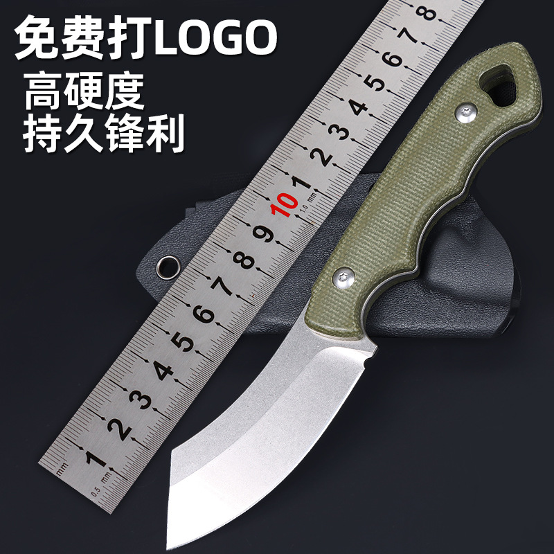 户外荒野求生随身刀工厂一件代发带黑色礼盒折叠刀58HRC硬度刀具