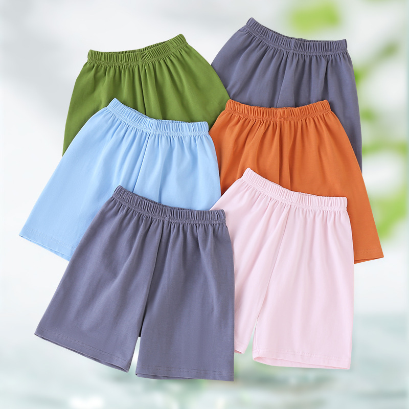 Children's Summer Thin Lycra Cotton Shorts, Loose and Breathable Home Pajamas, Casual Sports Pants for Boys and Girls