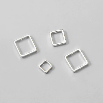Zərgərlik ara hissələri s925 Sterling Silver Square