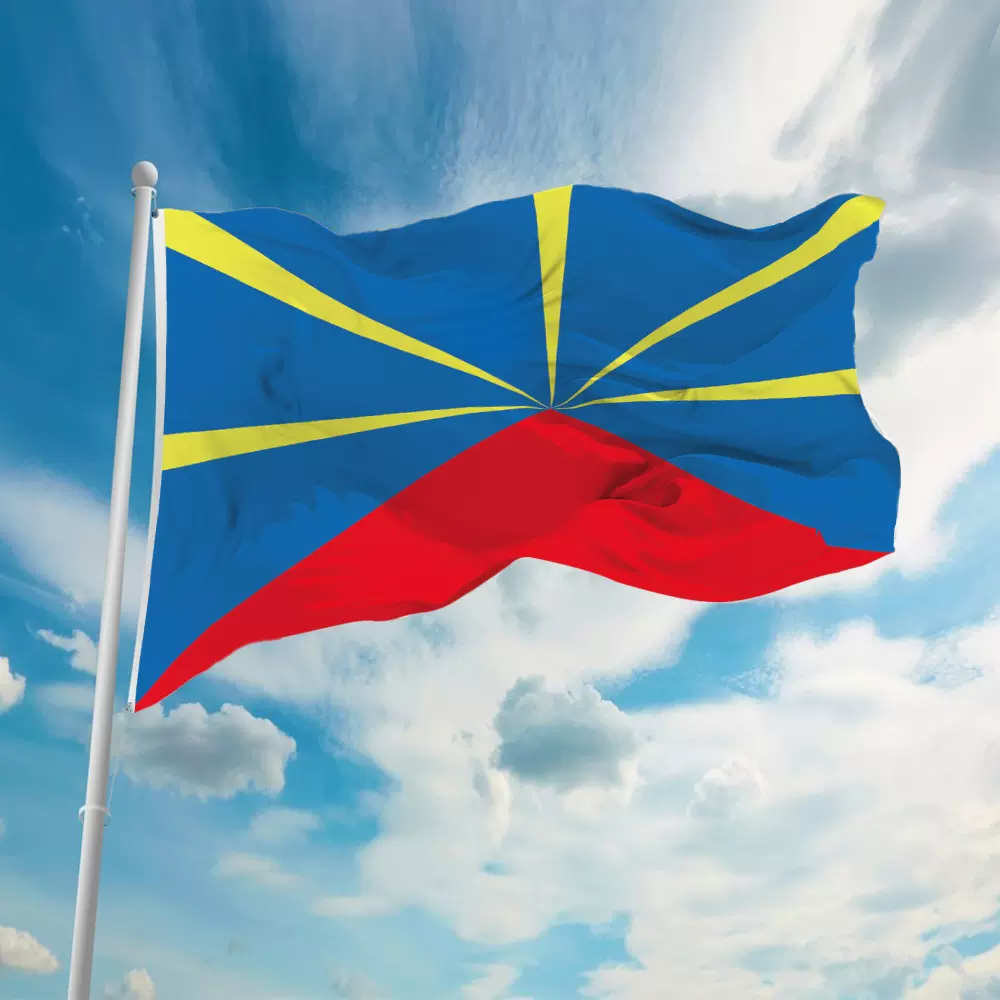 跨境工厂 France Reunion Flag3X5FT 法国留尼汪旗帜100D涤纶布