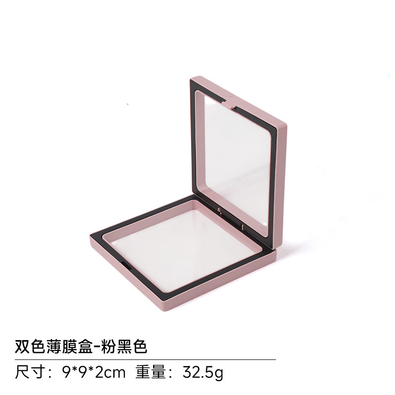 Caja de suspensión transparente de doble color pe caja de película de color collar caja de joyería joyería anillo caja de embalaje de pulseras image 14