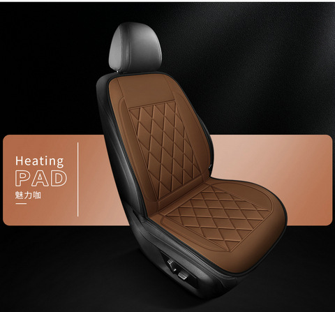 Heated car seat cushion, winter warming car seat cushion with backrest, thickened design, multiple temperature settings, cigarette lighter port, USB quick-heating pad