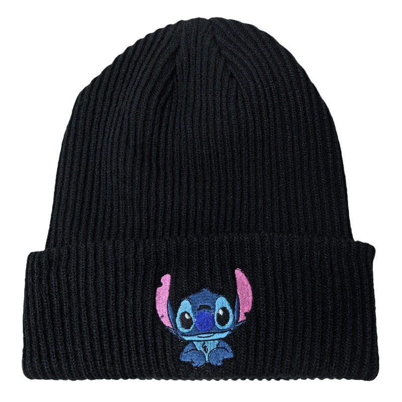 かわいい子猫刺繍ニット帽子ヨーロッパとアメリカの漫画猫ウール帽子クロミ暖かい帽子カップルプルオーバー帽子|undefined